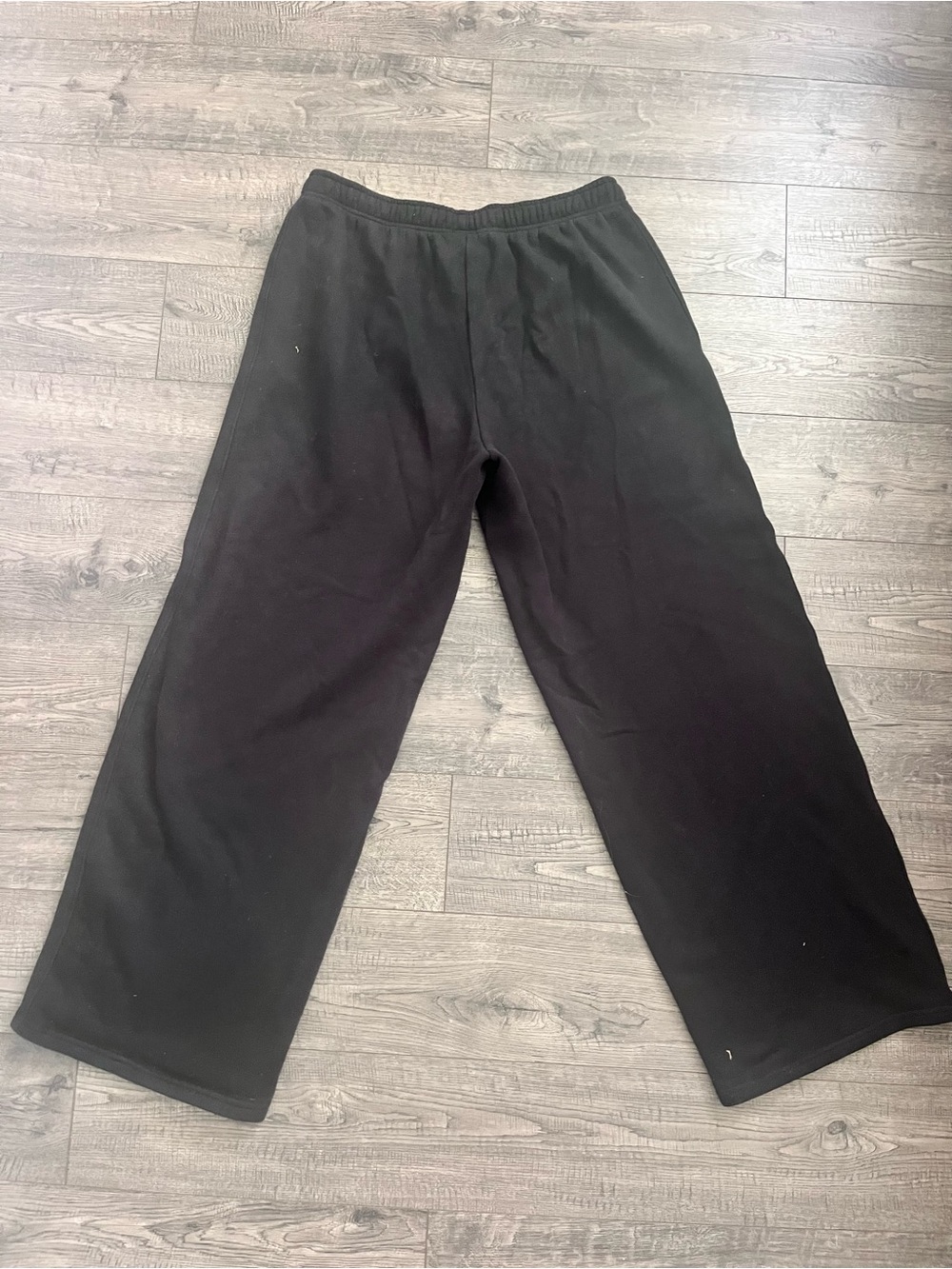 aerie Black Wide-Leg Lounge Pants